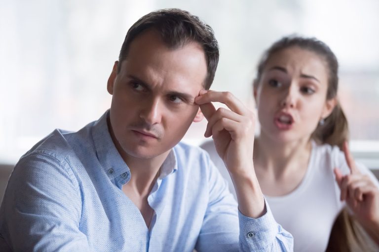 woman emasculating man