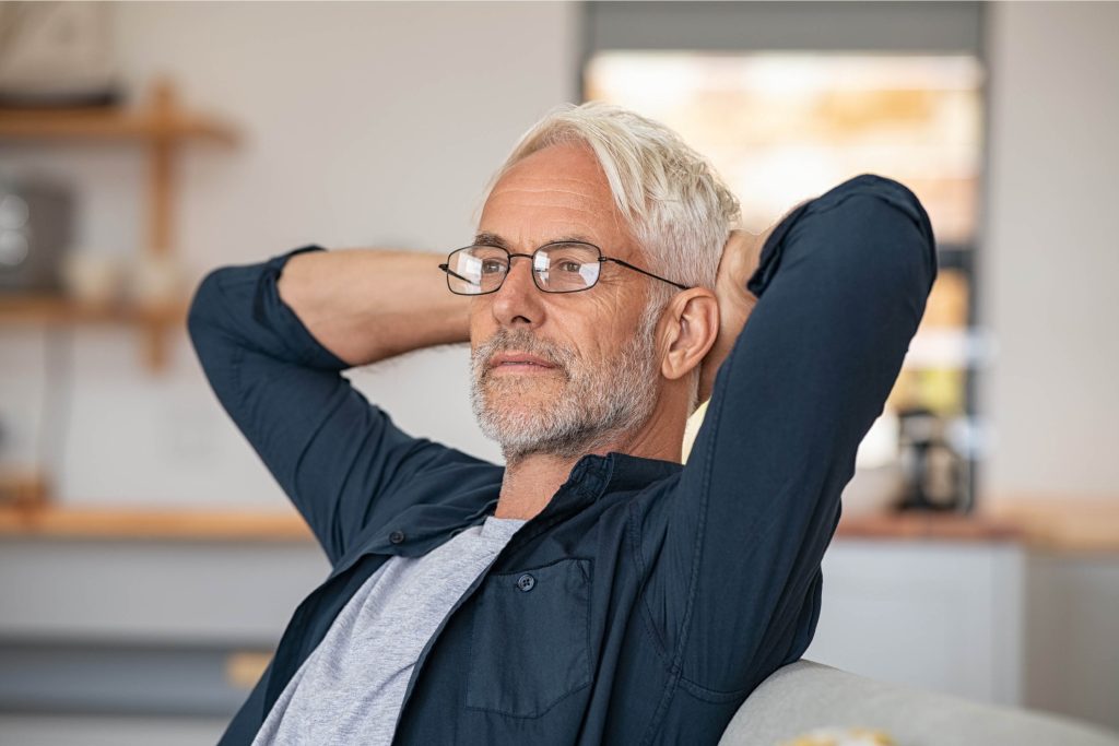 Man feeling self confident